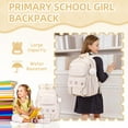 thumbnail image 6 of Soda Candy Backpacks with Anti-Theft Back Pocket, Lightweight School Backpack, Water Resistant Bookbag, Beige, 6 of 8