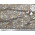 thumbnail image 2 of Soimoi Rayon Fabric Floral,Owl & Cow Cartoon Print Fabric by The Yard 42 Inch Wide, 2 of 3
