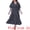 Dark Blue, variant on Plus Size V Neck Short Sleeve Wrap Polka Dot A-Line Dress 1X Olive Green