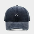 thumbnail image 4 of Baseball Cap Women! Comdrip Women Solid Color Heart Embroidered Soft Top Outdoor Washed Baseball Cap Womens Baseball Hat Navy One Size, 4 of 8