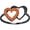 Black, variant on 925 Sterling Silver 14K Rose Gold Plating Round Cut Gemstone Orange Sapphire Double Heart Shape Valentine's Day Special Engagement Ring For Women