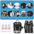 thumbnail image 5 of Jeryswet Bolsas de pañales para bebés con cambiador, mochila impermeable de gran capacidad para pañales para mamás y papás con puerto de carga USB y correas para cochecito, regalos para baby shower, n, 5 of 5