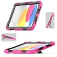 thumbnail image 3 of SaniMore for iPad 10th Generation 10.9" 2022 Case, 3 Layers Multi-Functional Cover Support Multi-Angle Kickstand & Adjustable Shoulder Strap Shockproof Protective Shell, Rose, 3 of 7