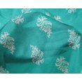 thumbnail image 4 of oneOone Silk Tabby Fabric Leaves & Floral Block Printed Craft Fabric BTY 42 Inch Wide, 4 of 4
