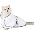 thumbnail image 4 of Pet Bathrobe Dog Cat Towel Coat Absorbent Pet Clothing for After Bath Comfortable Soft Warm, 4 of 6