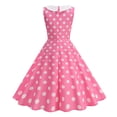 thumbnail image 3 of HBGVBA Casual Midi Dress for Women,Short Sleeve Dresses,Bow Vintage Elegant Floral Print Mid Length Dress, 3 of 4