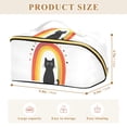 thumbnail image 4 of FORMRS Makeup Bag Travel Cosmetic Organizer for Women Fold Flat Zipper Pouch with Handle, Black Cat Rainbow, 4 of 8