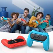 Controller Grips for Nintendo Switch 2 - Wear-Resistant & Anti-Slip Handle Kit Gamepad Holder Accessories-Red Blue
