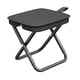 thumbnail image 3 of Taburete de camping con asiento pequeño y plegable, reposapiés, taburete plegable portátil compacto. Negro 285x24x23cm, 3 of 9