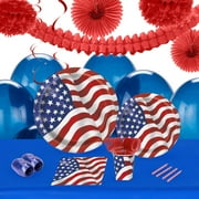 Patriotic USA Flag 16 Party Pack