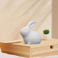 thumbnail image 3 of Ceramic Rabbit Statue Bunny Animal Living Room Desktop Model Tiny Adorn for Wedding Party Decor 7.6cmx4.8cmx6.6cm, 3 of 7