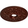 thumbnail image 3 of Ekena Millwork 23 7/8"OD x 4"ID x 2 1/8"P Ashley Ceiling Medallion (Fits Canopies up to 4 3/4"), Hand-Painted Antique Copper, 3 of 6