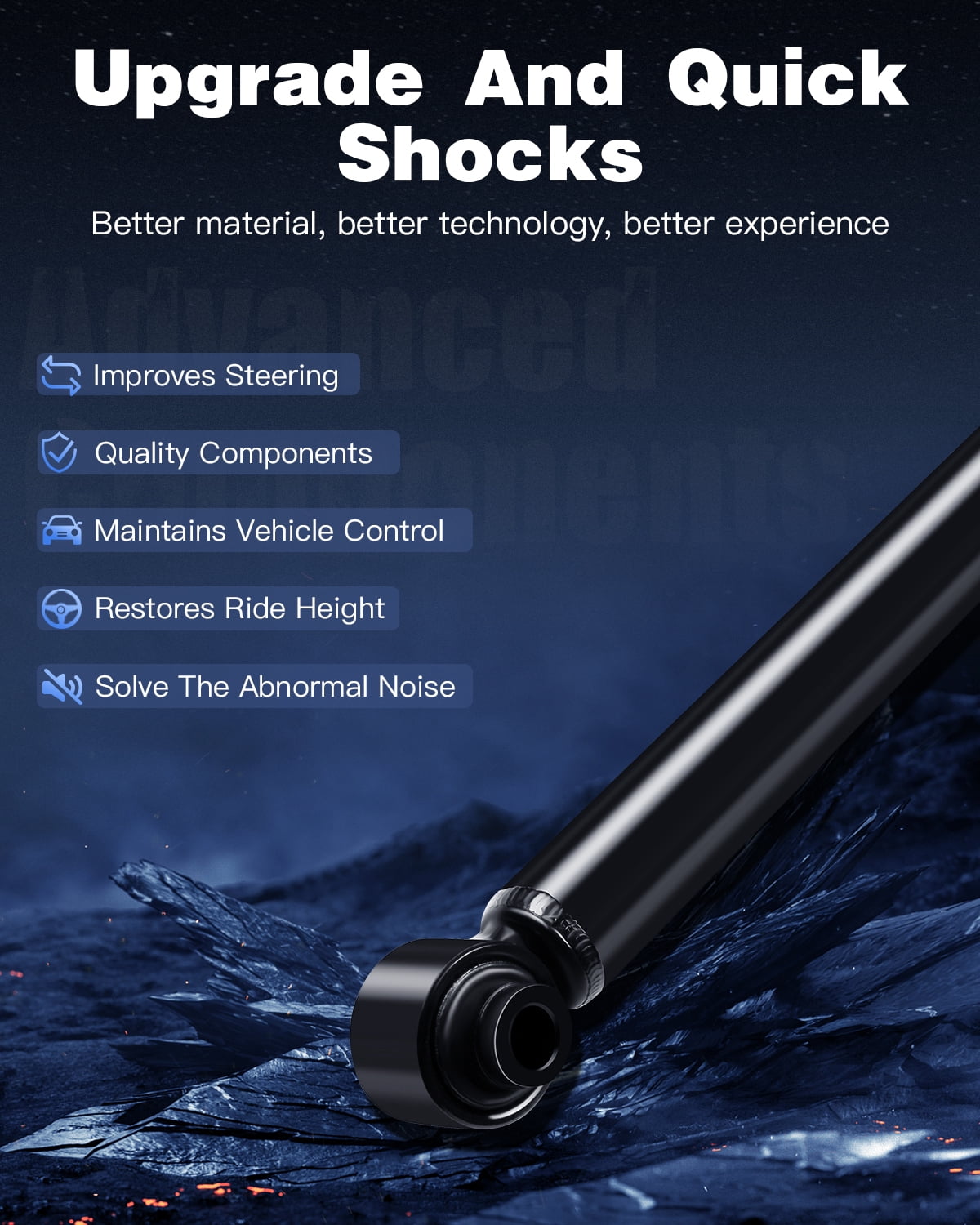 Shocks Struts,ECCPP Rear Shock Strut Absorbers Kits fit for 2000 2001 2002 2003 2004 2005 2006 2007 2008 2009 for Audi A4/A4 Quattro Compatible with 341814 71332