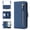 Blue, variant on Allytechgroup Flip Wallet Phone Case for Apple iPhone 17 Pro Max, with Makeup Mirror Zipper Pocket Cards Slots Crossbody Shoulder Strap Protective Cover for Women, Purple