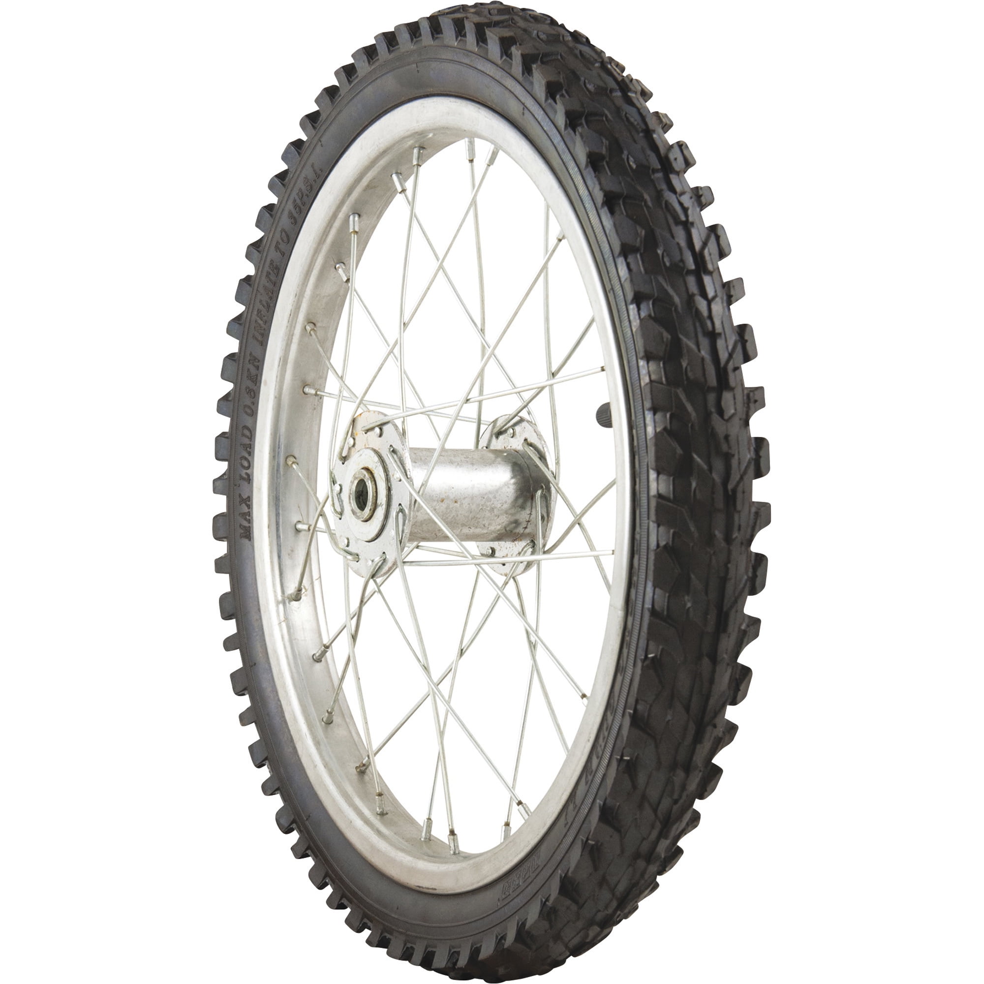 Marathon Tires 50845 Pneumatic Tire on Steel Spoked Wheel - 0. 5 inch Bore, 16 x 1. 75