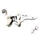 thumbnail image 1 of Llaveros para mujer, llavero de billetera, llavero de coche, lindo llavero tridimensional de metal y acero inoxidable, modelo mecánico de dinosaurio, llavero de dinosaurio., 1 of 3