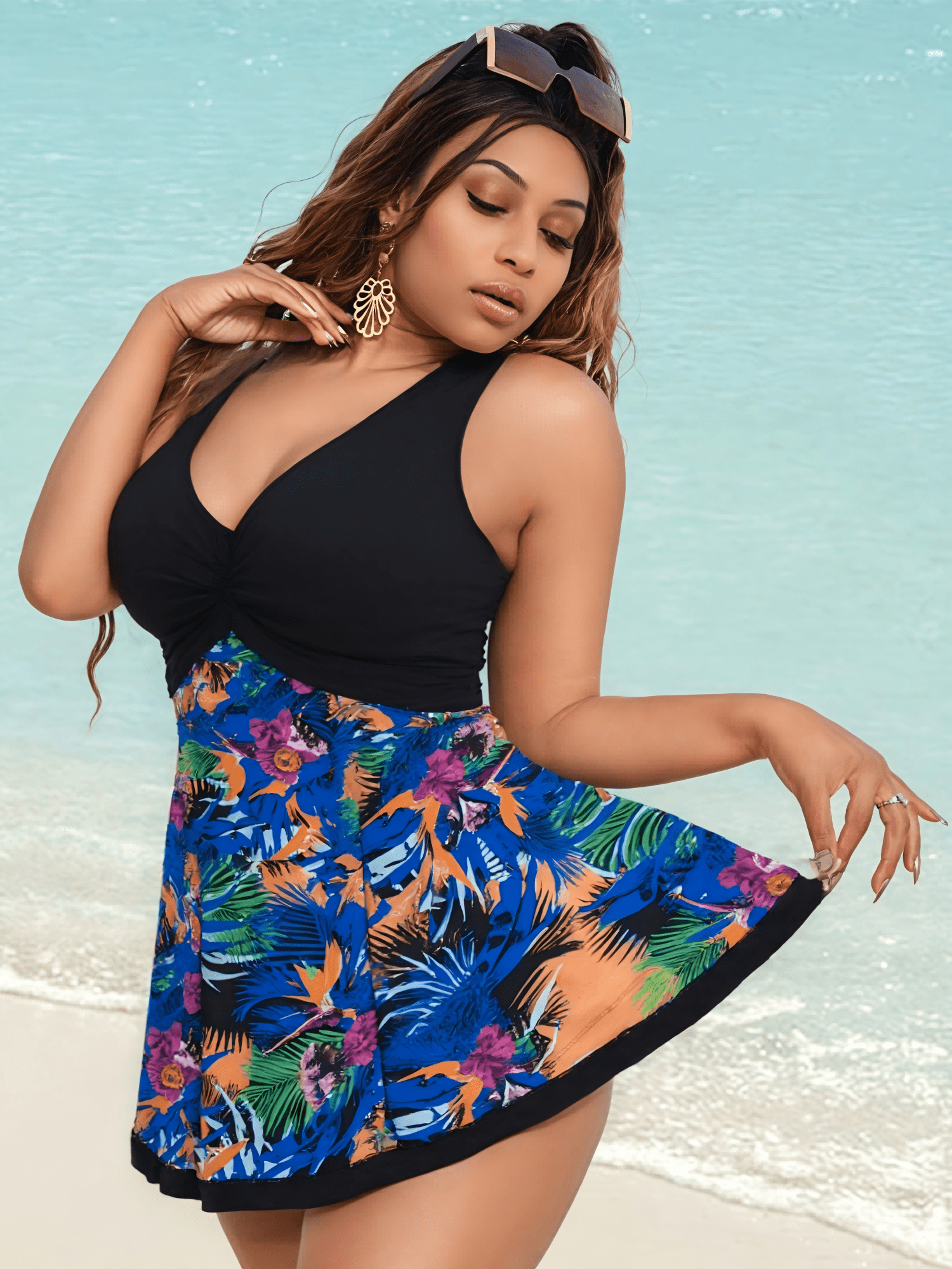 Ladies Plus Size Bathing Suits Wantdo Women's One-Piece Swim