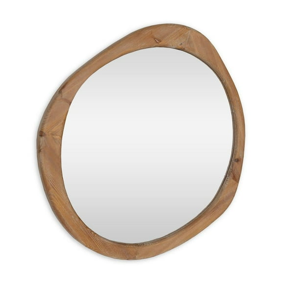 Gild Design House Sabine 32" Round Wood Wall Mirror