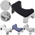 thumbnail image 3 of Toilet Stool Removable Non-Slip Poop Stool Plastic Toilet Squat Stool Portable Potty Stool for Bathroom Adults black, 3 of 6