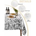 thumbnail image 2 of Grey Eucalyptus Leaves Table Cloth, Waterproof Tablecloth for Square Tables, Watercolor Spring Summer Botanical Reusable Washable Fabric Table Cover for Restaurant Kitchen Dining Tables 60"x60", 2 of 9