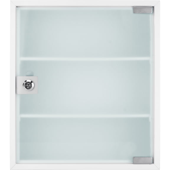Winbest Large Wall Mount Steel Medical Medicine Storage Cabinet with Glass Door
