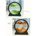 thumbnail image 6 of Moving Sand Art Liquid Motion, 3D Deep Sea Sandscape Color Quicksand Decor, Round Glass Moving Sand Art Picture Relaxing Desktop Home Office Work Decor (7 inch-Green)-Camping Essentials, 6 of 8