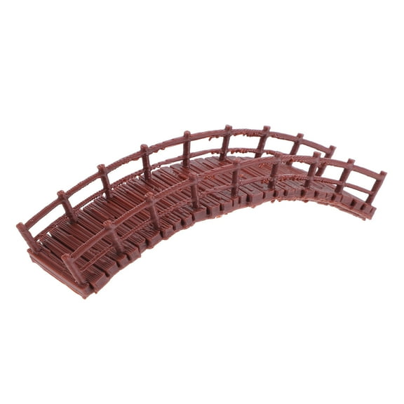 LABSERRON Aquarium Decoration Bridge 1Set Brown Plastic Arch Bridge for Home Decor Mall Display Miniature Landscape