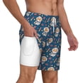 thumbnail image 3 of Picia Space Puppy pattern Mens Swim Trunks with Compression Liner Stretch Beach Shorts Quick Dry with Zipper Pockets No-Chafing Board Shorts-Small, 3 of 9