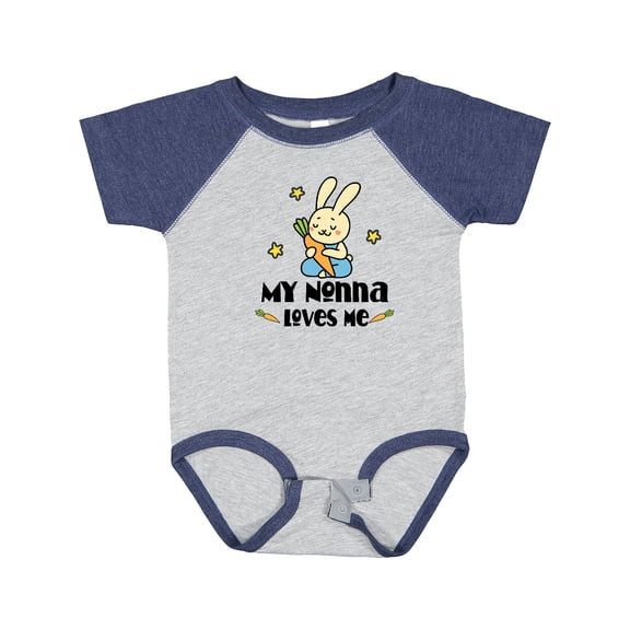 Inktastic Nonna Loves Me Boys Grandson Easter Boys Baby Bodysuit