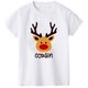 thumbnail image 1 of Ciervo fiesta de Navidad familia ropa a juego madre padre hija hijo chico bebé camiseta primo tía camiseta de manga corta Top Tee, 1 of 5