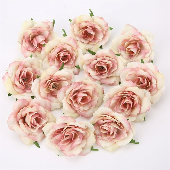 Fake Flowers Promotion Sale! Nomeni Rose Simulation Flower Single Head Silk Cloth Small Flower Wedding Scenery Wall Background Decoration Rose False Flowers, Home Decor Clearance Sale
