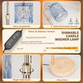 thumbnail image 4 of HAIDOLIANG Blue Candle Warmer Lamp with Timer & Dimmer, Adjustable Height with 2 Bulbs, Gifts for Women, 4 of 6