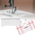 thumbnail image 2 of Sewing Machine Foot Presser,Clear Plastic Parallel Stitch Plastic Foot Presser Stitch Foot Presser Smooth Operation, 2 of 11
