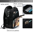thumbnail image 4 of Easygdp Sailing Dancing Dolphin Mochila para Laptop de Viaje con Puerto USB, Mochila para Laptop con Puerto de Carga USB para Mujeres y Hombres, 4 of 7