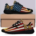 thumbnail image 3 of Veteran Kneeling Cross American flag Stnd For The Kneel For The Cross Shoes Sneakers Black Size 12, 3 of 7