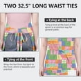 thumbnail image 6 of Pioneer Flower Floral Print Pattern Apron for Women and Men, Cotton Linen Waterproof with Pockets, Adjustable, 33x27 Inch for Kitchen, Gardening, BBQ, Salon, 6 of 6