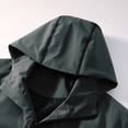 thumbnail image 6 of Youthup Men's Packable Hooded Long Coat - 3D Tailored Loose Fit Outdoor Commuter Jacket with Multiple Pockets, 6 of 13