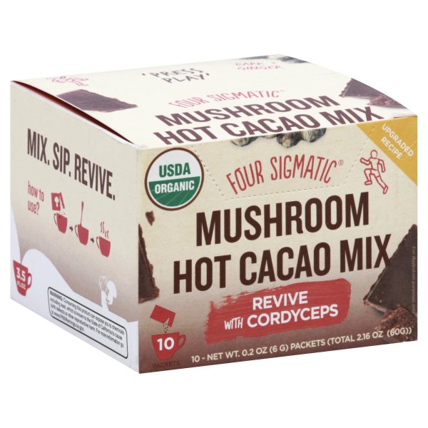 Four Sigmatic - Mushroom Hot Cacao Mix Pick Me Up with Cordyceps Dark ...