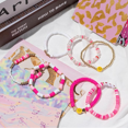thumbnail image 6 of GOVSONE 7Pcs Heishi Surfer Bracelets Preppy Happy Smile Beaded Y2K Kidcore Aesthetic Jewelry for Women, 6 of 7