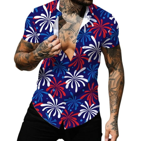 

Dtydtpe Male Summer Casual Independence Day Print Shirt Short Sleeve Turn Down Collar Shirt Casual V Neck Men Men Turtleneck Tops Short Sleeve Tees Men Men Shirts Long Sleeve Scrub Undershirt Mens T