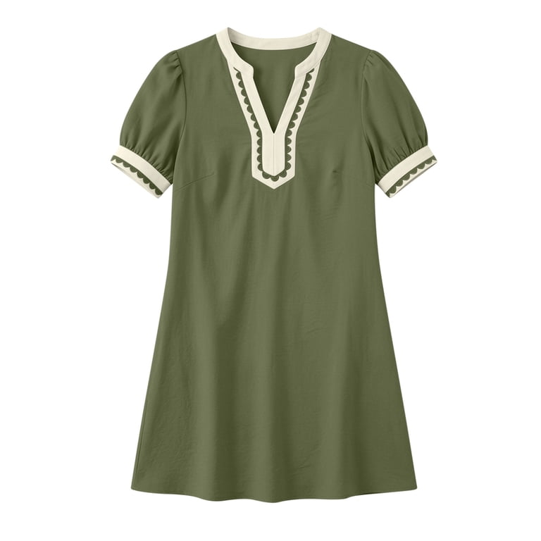 poshmark boho dress Sentmoon Dresses for Women Long Summer Dresses for Women Regular Fit 2026 Solid Color Puffed Sleeve V Neck A Line for Going Out and Party S-3XL limited edition Ring size (US):7.25 Garage Brown halter neck Boho chic