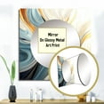 thumbnail image 3 of Designart "Antique Blue And Tangerine Undulating Elegance II" Abstract Shapes Orange Large Square Mirror - Square Bedroom Mirror Printed Wall Decor - Transitional Square Printed Wall Mirror Art, 3 of 5