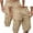 Khaki#01, variant on Havenre 2 Pack Cargo Shorts for Men Casual Summer Hiking Pants Elastic Waist Big and Tall Regular Fit Knee Length Multi-Pockets Bermuda Shorts Khaki XXL