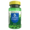 Spring Valley Vitamin D3 Softgels,10 mcg (400 IU), 200 Count, Supplement for Bone and Immune Health