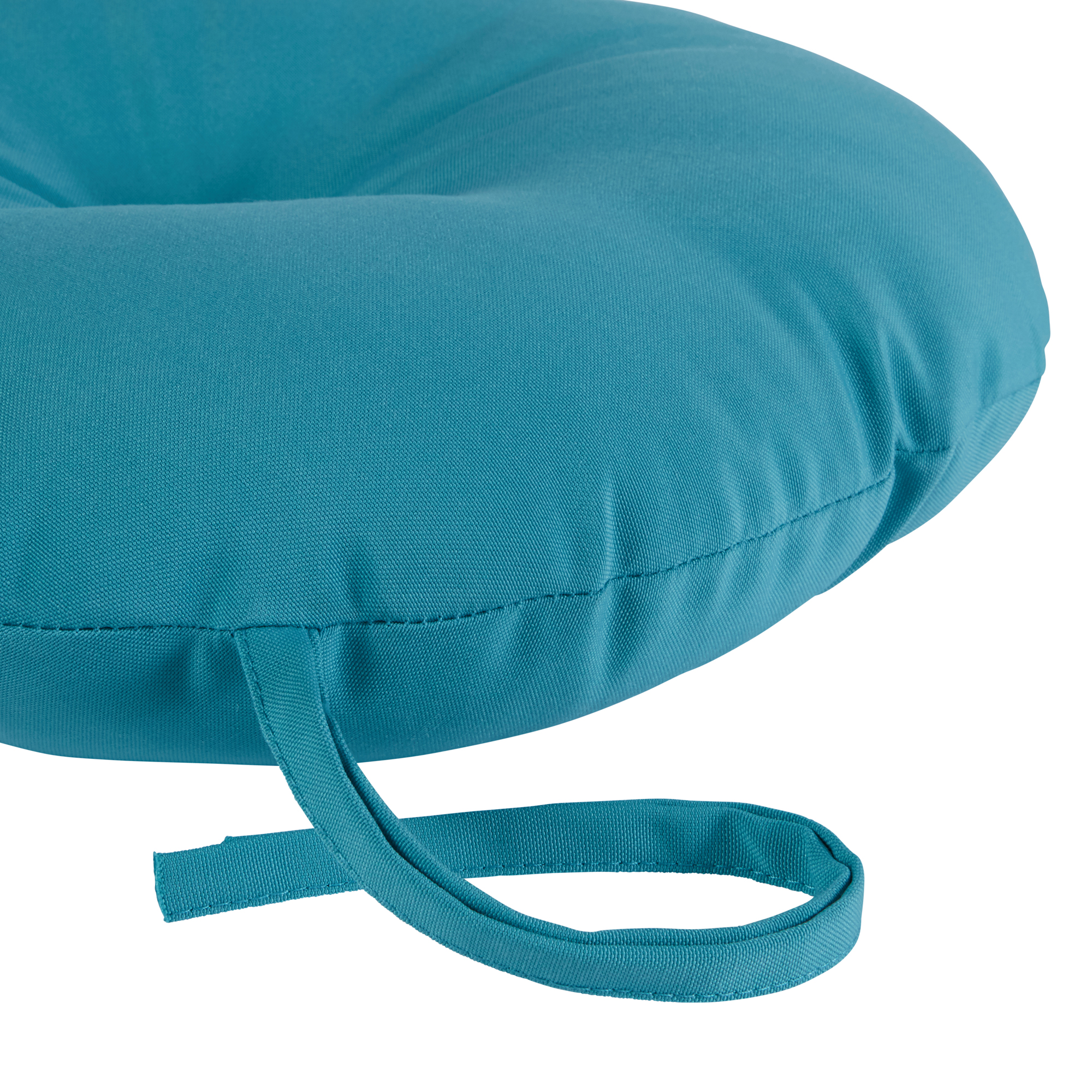 Greendale Home Fashions Teal 15 in. Round Outdoor Reversible Bistro Seat Cushion (Set of 2) - image 3 of 6