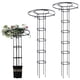 thumbnail image 4 of Enrejado de obelisco para jardín - Estructura vertical tipo sombrilla para plantas trepadoras, acero negro, 180 cm/210 cm, soporte para enredaderas y plantas trepadoras de exterior, 4 of 5