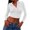 White, variant on Tittly Button Down Shirts Womens Shirts Women's Long Sleeve Button Down Ruched Crop Top Shirts Going Out Tops Slim Tops Going Out Tops Long Sleeve Shirts for Women Black M