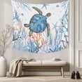 thumbnail image 5 of Sea Turtle Coastal Large Tapestry for Bedroom Wall Hanging Tapestry, Nautical Summer Beach Coral Ocean Ceiling Backdrop Tapestries Poster Blanket Wall Decor for Teens Room Living Room Dorm 100" x 59", 5 of 8