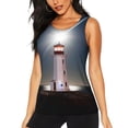 thumbnail image 2 of Haiem Peggy's Cove Lighthouse Workout Tank Tops for Women, Athletic Sports Slim-Fit Tank Tops, Compression Sleeveless Dry Fit Shirts,Athletic Shirt-Large, 2 of 9