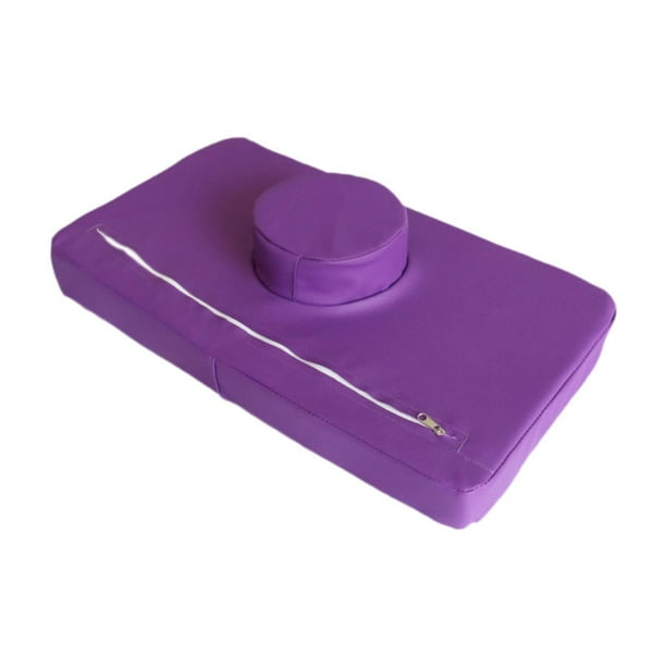 Salón de belleza y masajes, fácil de limpiar, con cama cilíndrica de cuero PU para pestañas. violeta